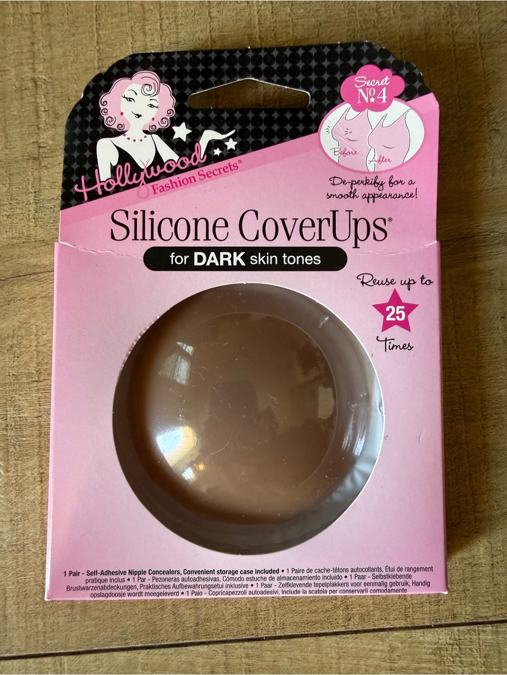 NIB Hollywood Fashion Secrets Silicone CoverUps (Secret №4) for dark skin tones